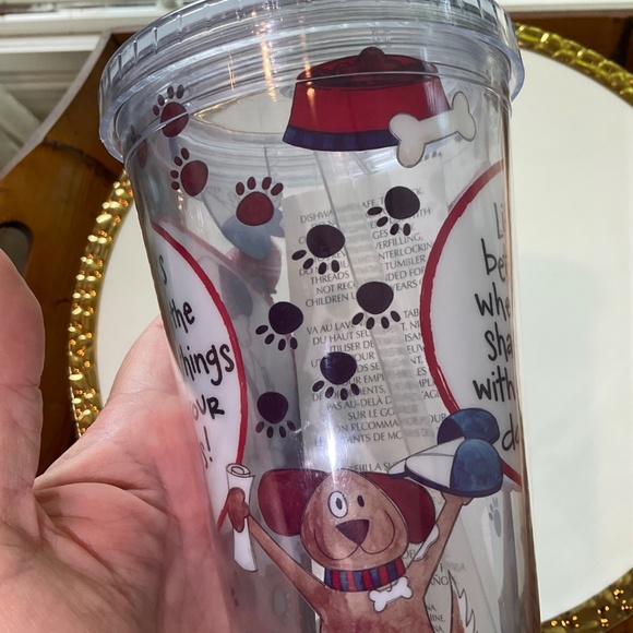 Adorable 17oz Acrylic Dog Tumbler W/Straw NWT - Picture 8 of 8